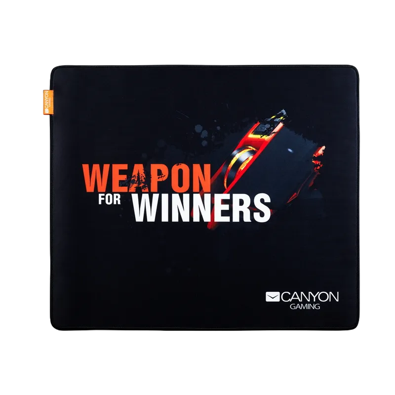 Gaming Mouse Pad Canyon MP-5, 350 x 250 x 3 mm, Anti-fraying stitching, Anti-slip rubber base, Black