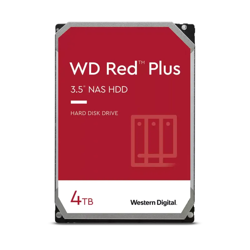 3.5" HDD  4.0TB-SATA-256MB Western Digital "Red Plus (WD40EFPX)", NAS, CMR