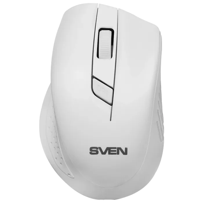 Wireless Mouse SVEN RX-325, Optical, 600-1000 dpi, 4 buttons, Ambidextrous, 1xAA, White