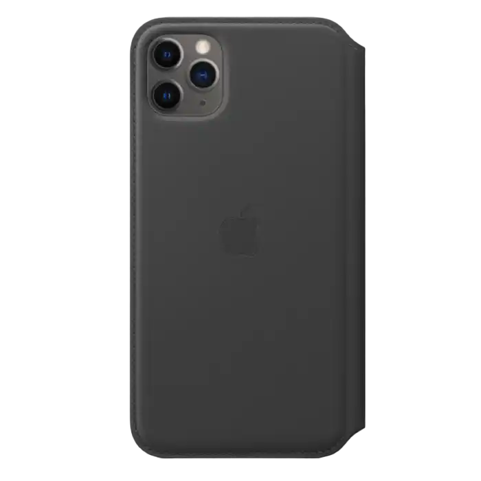 Original iPhone 11 Pro Max Leather Folio, Black