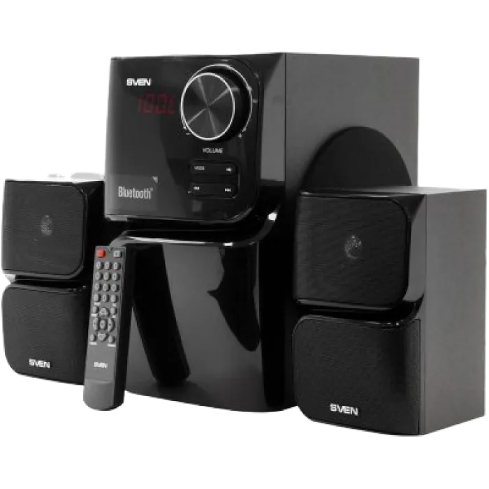 Speakers SVEN "MS-305" Bluetooth, SD-card, USB, FM, Remoute, Black, 40w / 20w + 2x10w / 2.1
