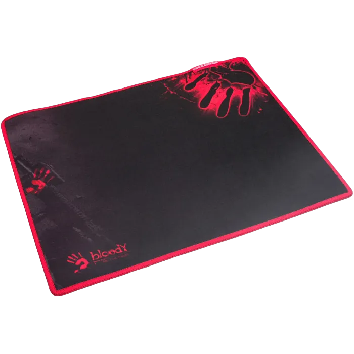 Gaming Mouse Pad Bloody B-081S, 350 x 280 x 2mm, Cloth/Rubber, Anti-fray stitching, Black/Red