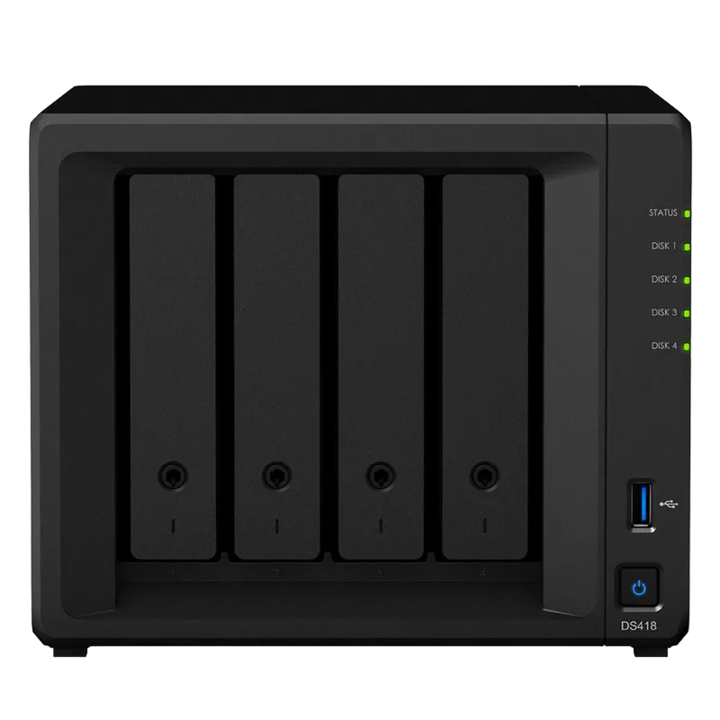 SYNOLOGY  "DS418", 4-bay, Realtek 4-core 1.4GHz, 2Gb DDR4, 2x1GbE