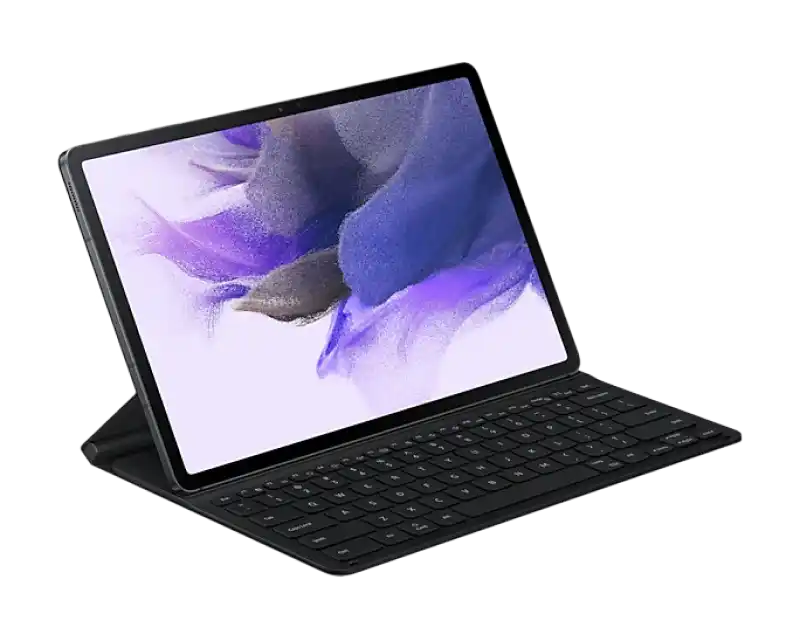 Чехол для планшета Samsung Galaxy Tab S7+ Book Cover Keyboard, 12,4", Полиуретан, Чёрный