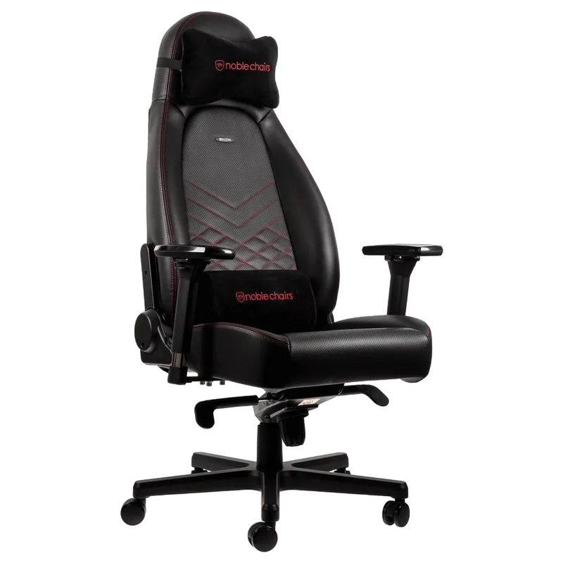 Gaming Chair Noble Icon NBL-ICN-PU-BRD Black/Red, User max load up to 150kg / height 165-190cm