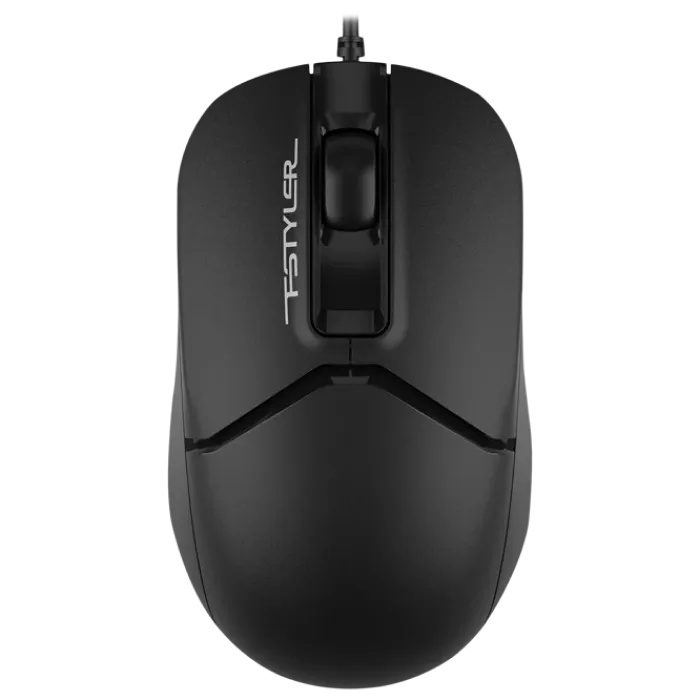 Mouse A4Tech FM12S Silent, Optical, 1000 dpi, 3 buttons, Ambidextrous, 4-Way Wheel, Black, USB
