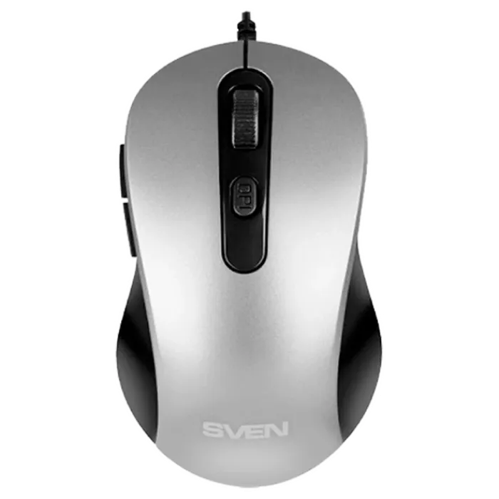 Mouse SVEN RX-114, Optical, 600-2000 dpi, 6 buttons, Ambidextrous, Black, USB