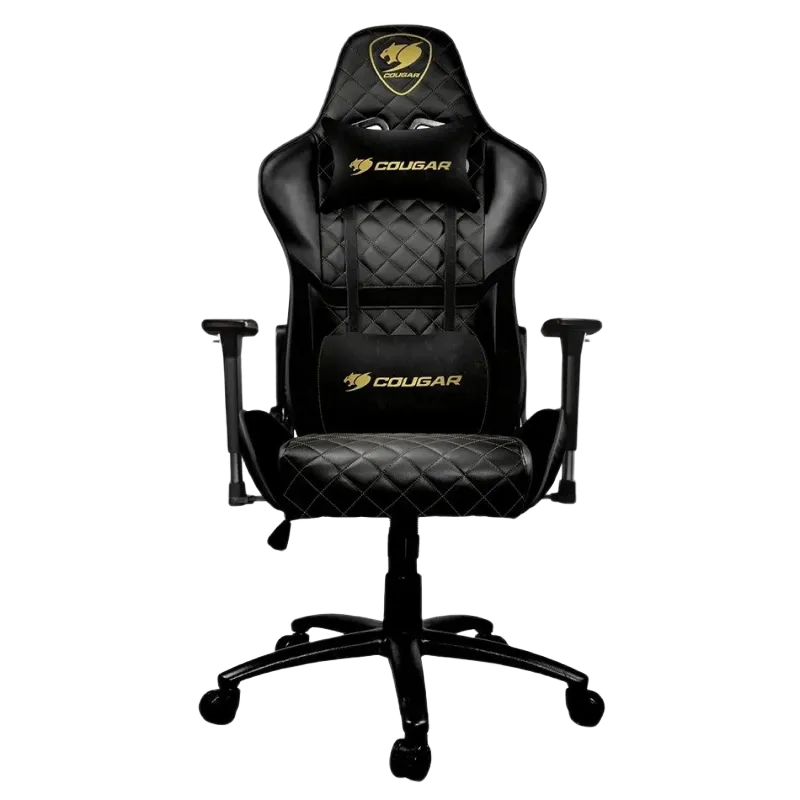 Gaming Chair Cougar ARMOR ONE Royal Black/Gold, User max load up to 120kg / height 145-180cm