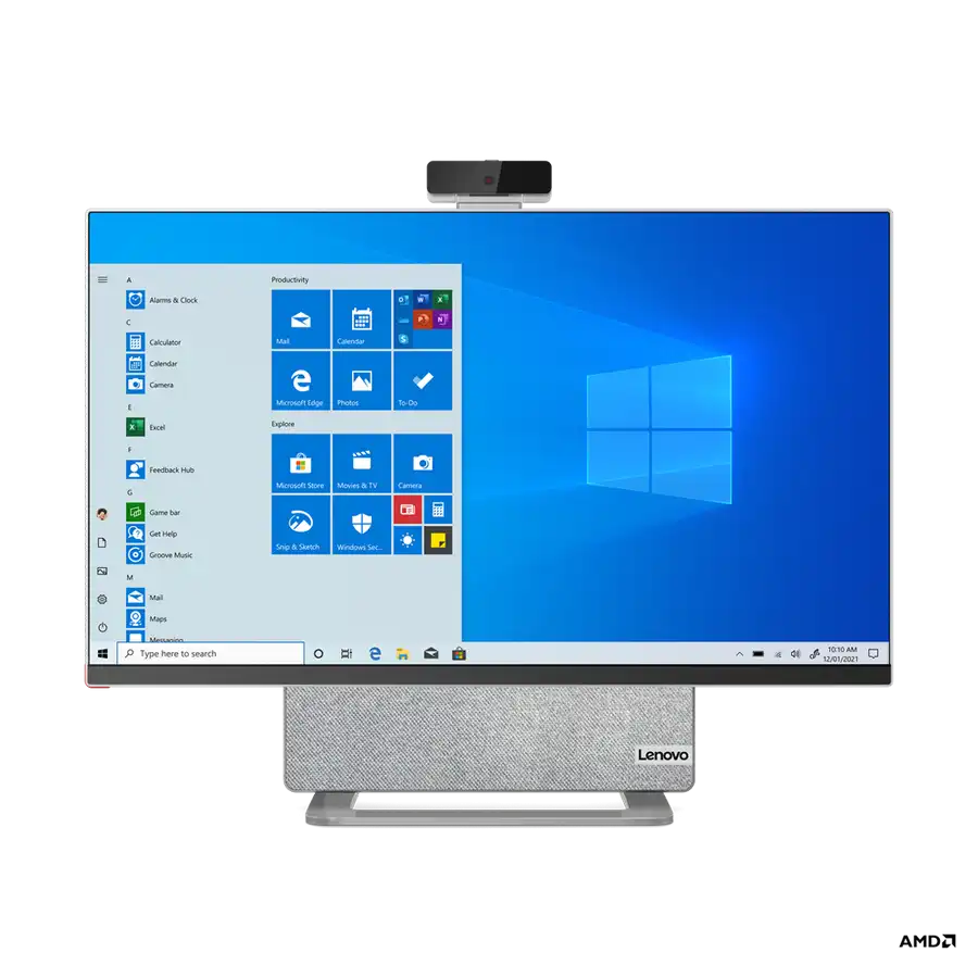 Моноблок Lenovo YOGA AIO 7 27ACH6, 27", AMD Ryzen 5 5600H, 16Гб/512Гб, Без ОС, Серебристый