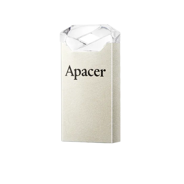 16GB USB2.0 Flash Drive Apacer "AH111", Silver-Crystal, Super-Mini, Metal, Capless (AP16GAH111CR-1)