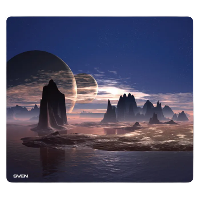 Gaming Mouse Pad SVEN GB1M, 320 x 270 x 3mm, Fabric surface for Speed, Rubberized base, Picture