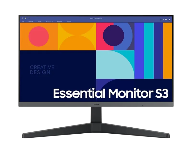 23.8" SAMSUNG S24C330, gri-închis, IPS, 1920x1080, 100Hz, FreeSync, 4ms, 250cd, MegaDCR, D-Sub+HDMI