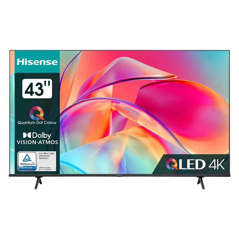 43" LED SMART TV Hisense 43E7KQ, QLED, 3840x2160, VIDAA OS, Black