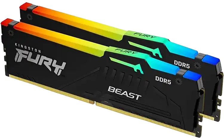 Оперативная память Kingston FURY Beast RGB, DDR5 SDRAM, 5600 МГц, 32 Гб, KF556C40BBAK2-32
