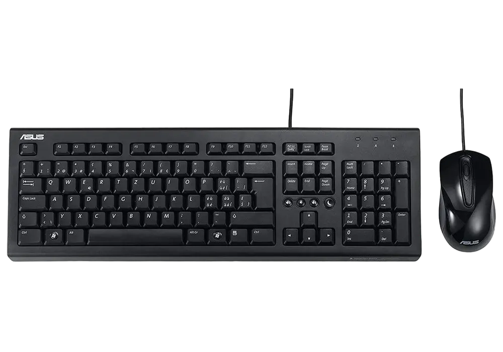 Keyboard & Mouse Asus U2000, Multimedia, Elegant style, Silent, Solid construction, 1000 dpi, 3 butt