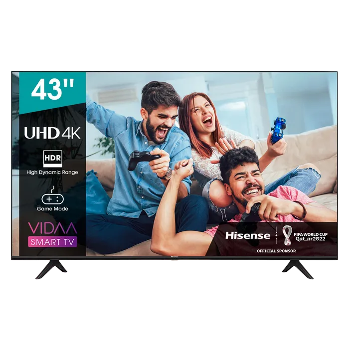 43" LED TV Hisense H43A7100F, Black (3840x2160 UHD, SMART TV, PCI 1500Hz, DVB-T/T2/C/S2)