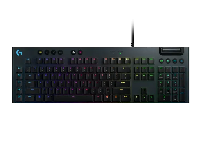 Gaming Keyboard Logitech G815, Mechanical, GL Tactile, Ultra thin, Aluminum, Macros, G-Keys, Media c
