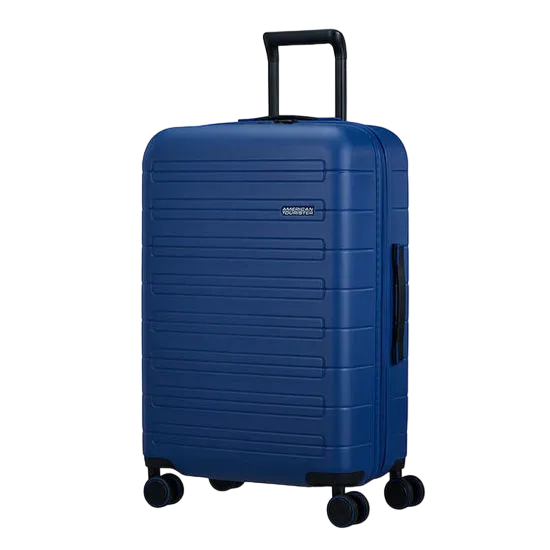 Valiza American Turister NOVASTREAM pe 4 roti 67/24 TSA EXP albastru inchis