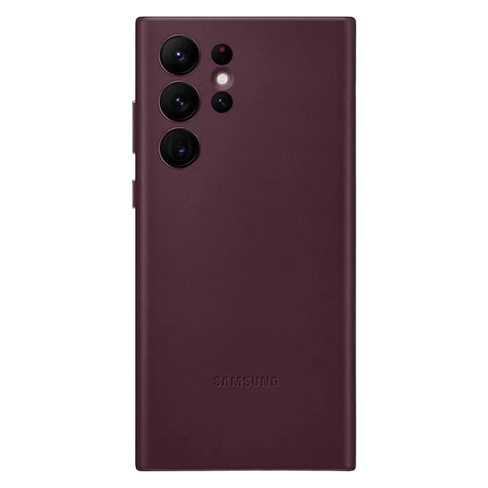 Original Sam. Leather cover Galaxy S22 Ultra, Burgundy