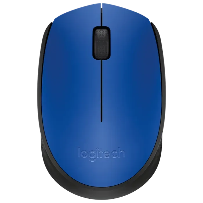 Wireless Mouse Logitech M171, 1000 dpi, 3 buttons, Ambidextrous, 1xAA, 2.4Ghz, Blue