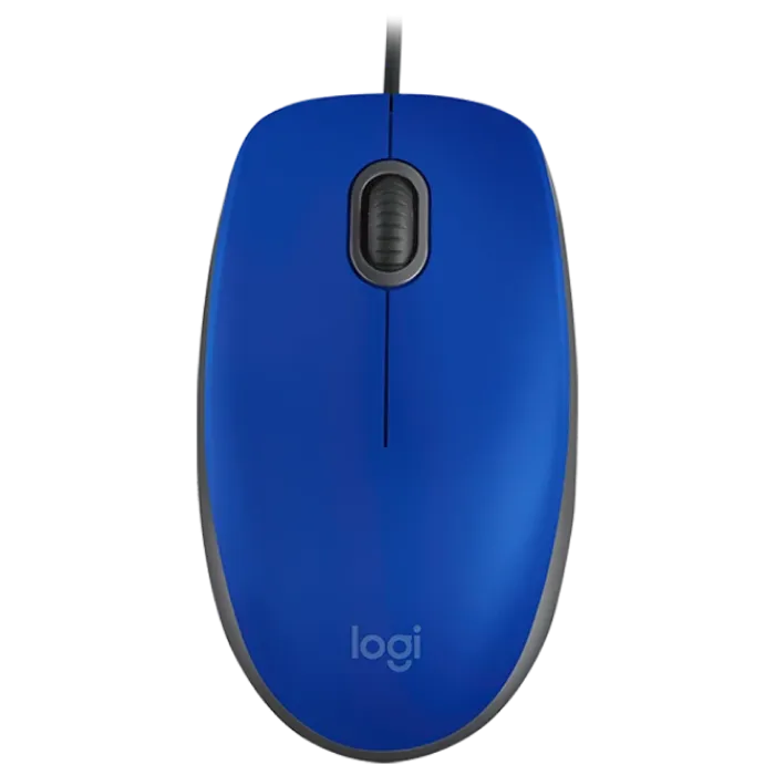 Mouse Logitech M110 Silent, Optical, 1000 dpi, 3 buttons, Ambidextrous, Blue, USB