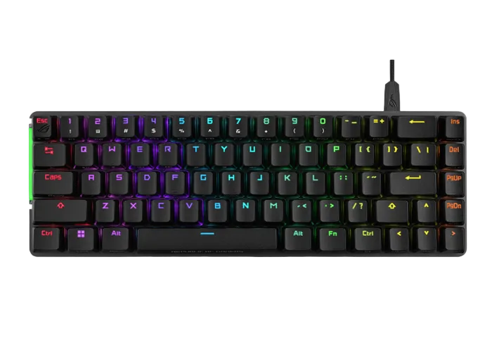 Gaming Keyboard Asus ROG Falchion Ace, Mechanical, 65% layout, ROG NX Red, PBT, RGB, Macro Keys, USB