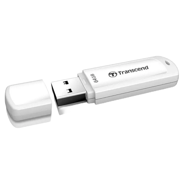 64GB USB2.0 Flash Drive Transcend "JetFlash  370", White, Classic Cap (R/W:20/10MB/s)