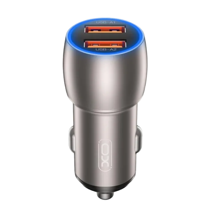 Car Charger XO, Metal PD+QC3.0, 36W, CC52, Gray