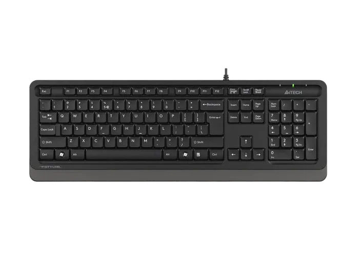 Keyboard A4Tech FK10, Multimedia Hot Keys, Laser Inscribed Keys , Splash Proof, 1.5m, USB, EN/RU/RO,