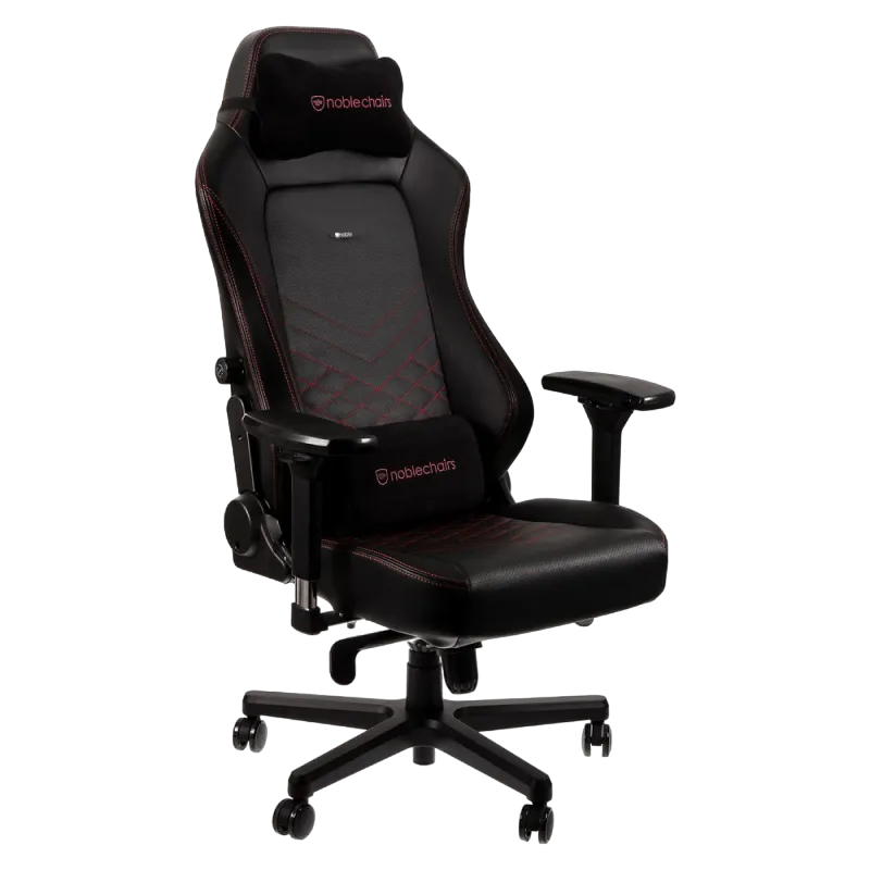 Gaming Chair Noble Hero NBL-HRO-PU-BRD Black/Red, User max load up to 150kg / height 165-190cm