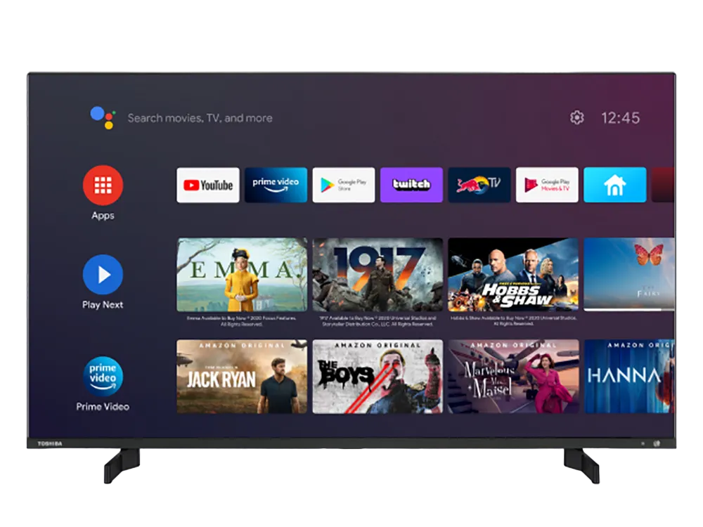 65" LED SMART TV TOSHIBA 65UA5D63DG, Premium 4K HDR, 3840 x 2160, Android TV, Black