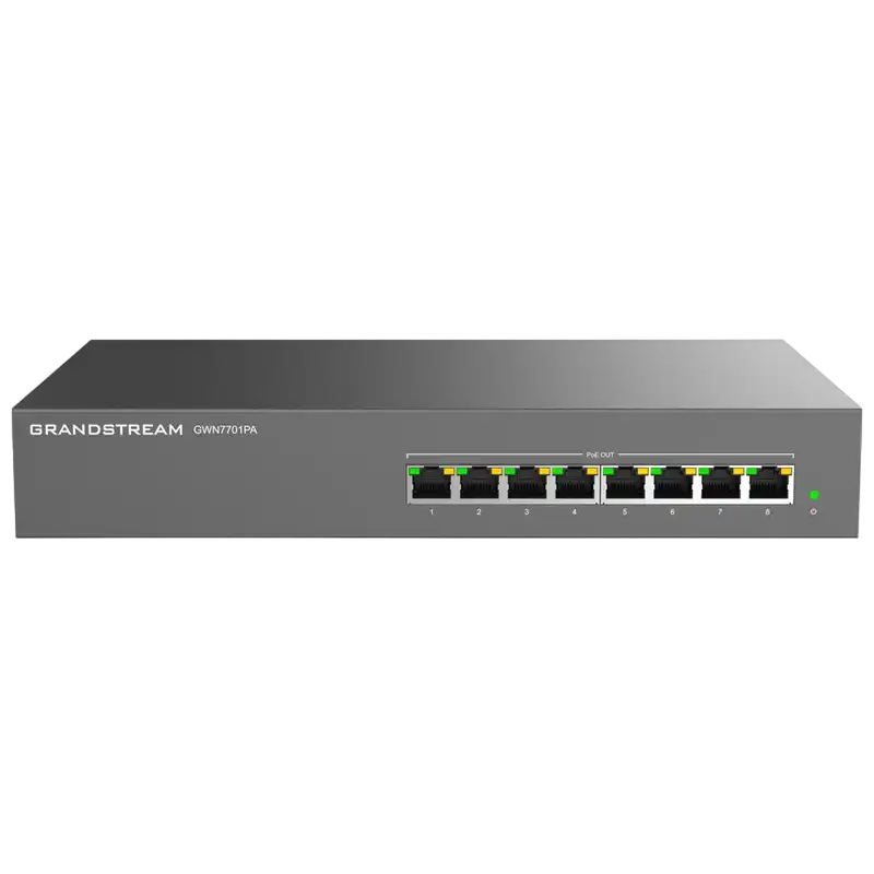 PoE коммутатор Grandstream GWN7701PA, 8x IEEE 802.3af/at