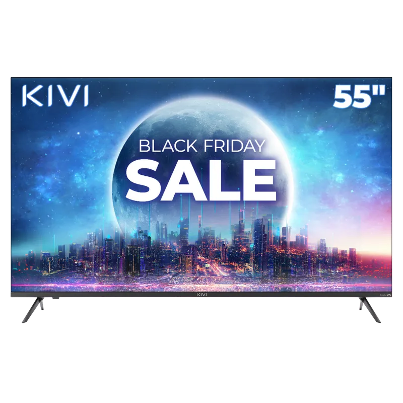 55" LED SMART TV KIVI 55U750NB, Real 4K, 3840x2160, Android TV, Black