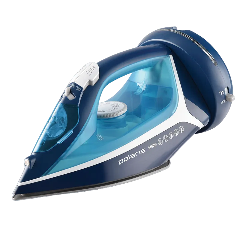 Cumpara  Îngrijirea hainelor - Утюг Polaris PIR 2444K, 2400Вт, Синий/Белый..