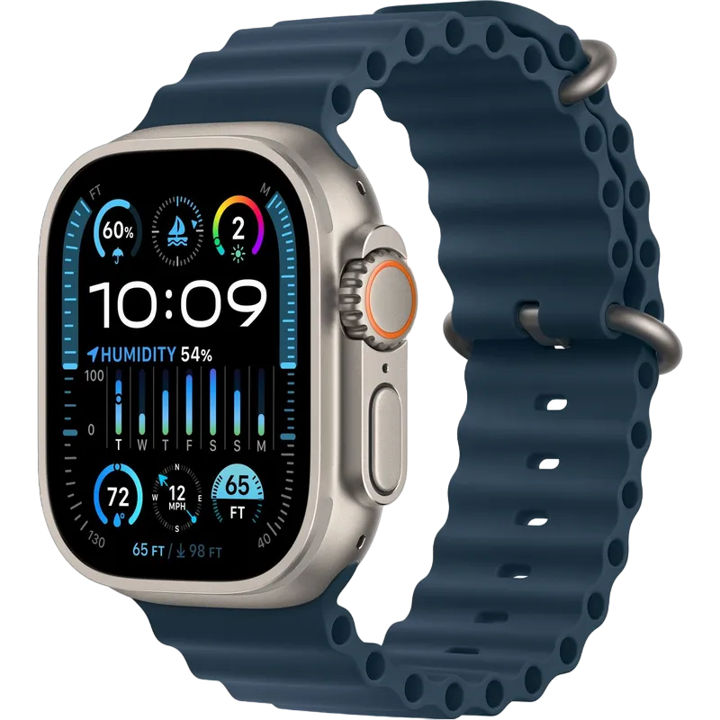 Apple Watch Ultra 2 GPS + Cellular 49mm Titanium Case with Blue Ocean Band,  MREG3