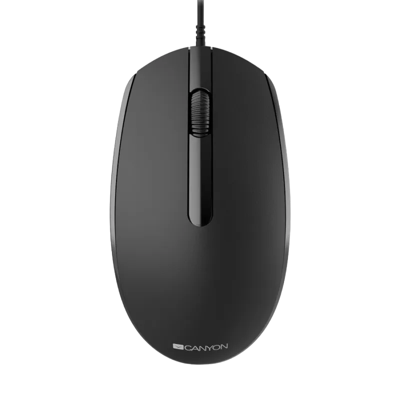 Mouse Canyon M-10, Optical, 1000dpi, 3 buttons, Ambidextrous, Black, USB