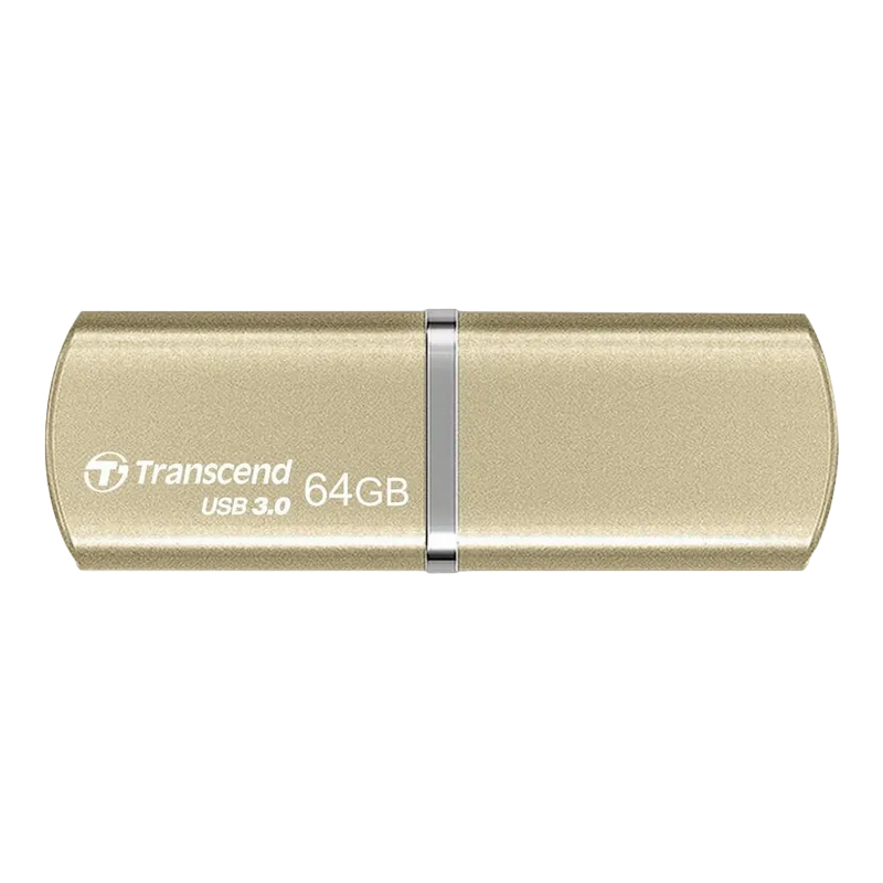 64GB USB3.1 Flash Drive Transcend "JetFlash 820", Gold, Metal Case, Luxury Design (R/W:90/30MB/s)