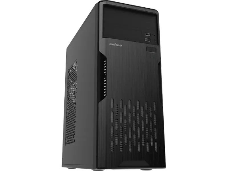 Case ATX 500W Sohoo 2810BK, 2xUSB2.0, Black-Grey, ATX-500W-12cm