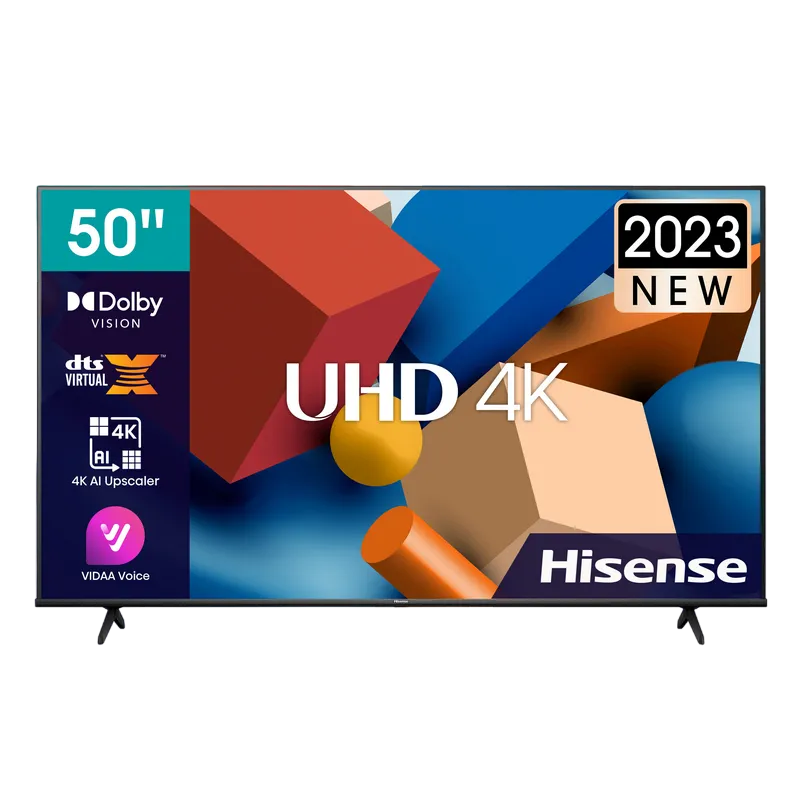 50" LED SMART TV Hisense 50A6K, Real 4K, 3840x2160, VIDAA OS, Black