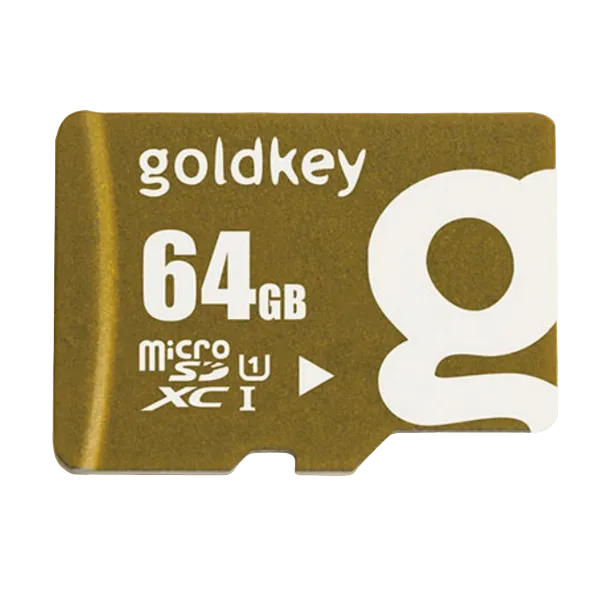 .64GB MicroSD (Class 10)  UHS-I (U1) +SD adapter, Goldkey (R/W:95/20MB/s)