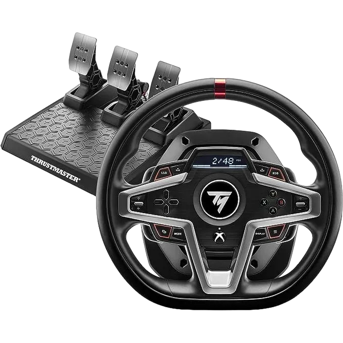 Wheel Thrustmaster T-248 for Xbox, Built-in screen, 3*Force Feedback, 3-pedal magnetic pedal set
