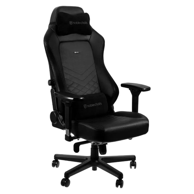 Gaming Chair Noble Hero NBL-HRO-PU-BLA Black/Black, User max load up to 150kg / height 165-190cm