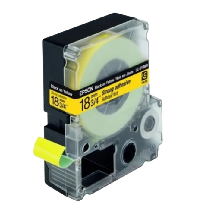 Tape Cartridge EPSON LK5YBW; 18mm/9m Strong Adhesive, Black/Yellow, C53S655010
