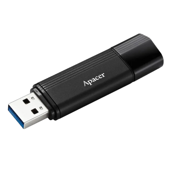 32GB USB3.1 Flash Drive Apacer "AH353", Black, Aluminum Body, Black Cap (AP32GAH353B-1)