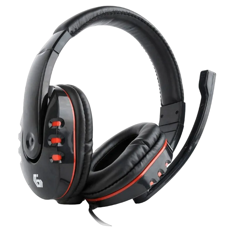 Gaming Headset GMB GHS-402, 40mm driver, 20-20000Hz, 32 Ohm, 105 db, 0.225g, 3.5mm, Black/Red