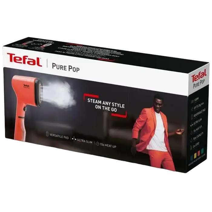 Aparat de călcat vertical cu aburi Tefal DT2022E1 Roșu