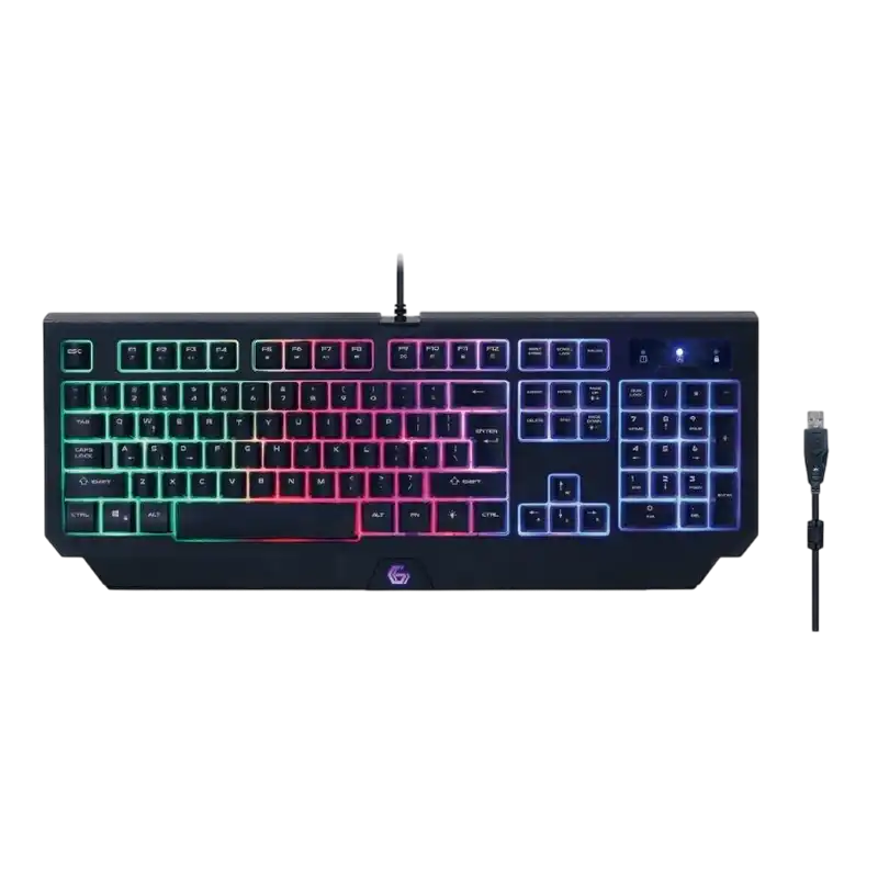 Set Tastatură + Mouse + Mouse Pad + Căști Gembird GGS-UMGL4-01 Membrană Negru