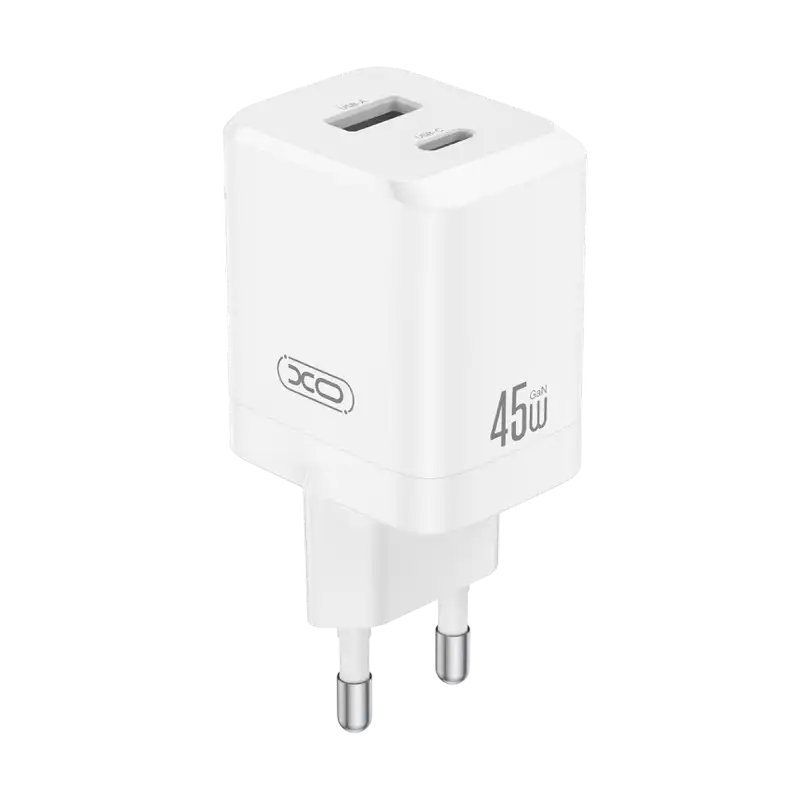 Зарядное устройство XO 1Type-C + 1USB Белый