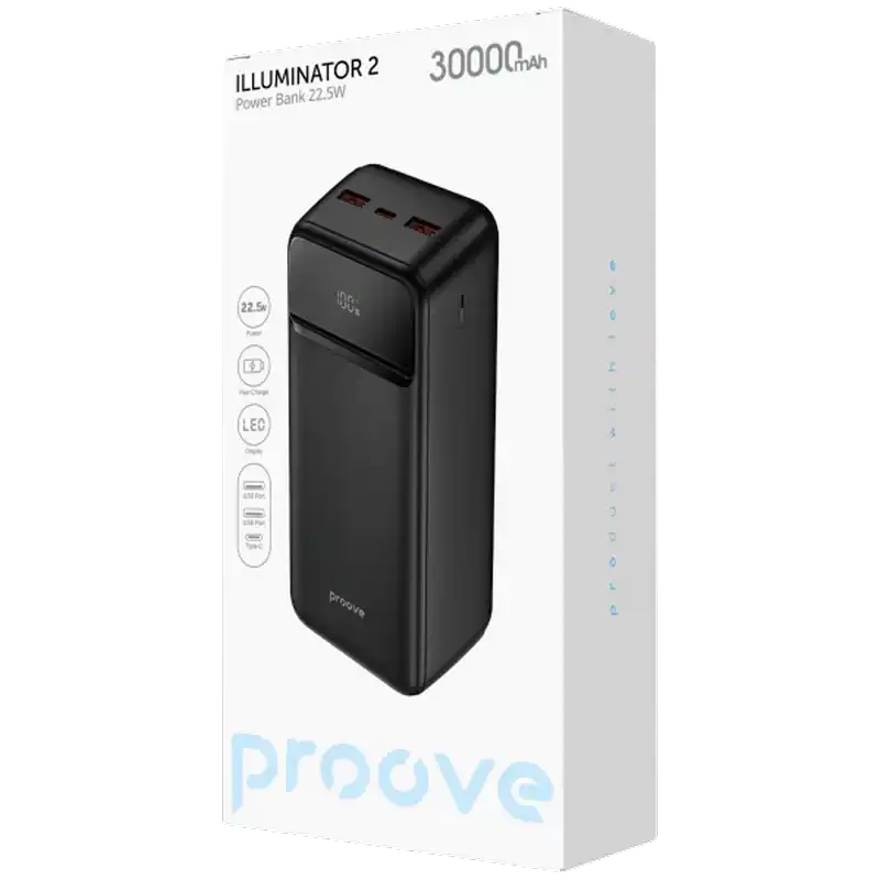 Портативное зарядное устройство Proove Illuminator 2 Черный