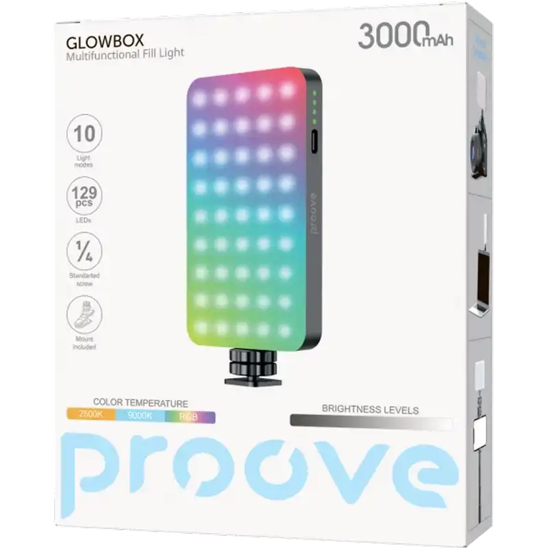 Lampă Selfie Proove Glowbox Negru